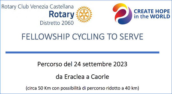 RC Venezia Castellana – 24.9..2023 Fellowship Cycling To Serve